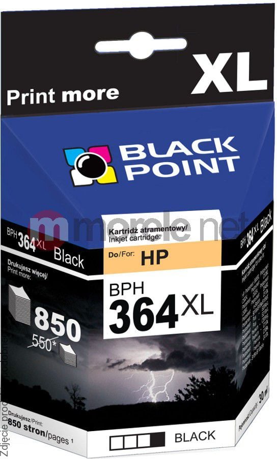 Toner black point cerneala BPH364XLPBK (CB322EE nu 364XL) Negru foto