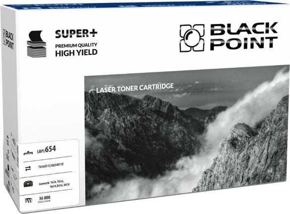 Cartuș de toner Black Point LBPL654 Negru compatibil cu X654H11E (LBPL654)