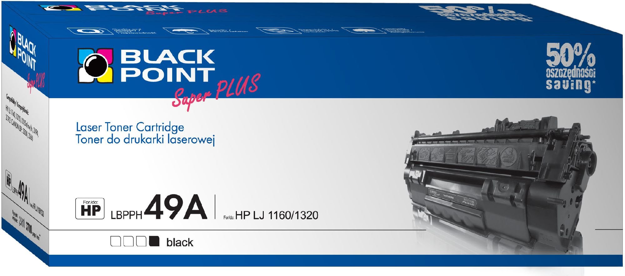 Toner Negru, Black Point, Toner, Pentru HP LaserJet 1160 HP LaserJet 1320 HP LaserJet 1320N HP LaserJet 1320NW HP LaserJet 1320TN, 3500 pagini