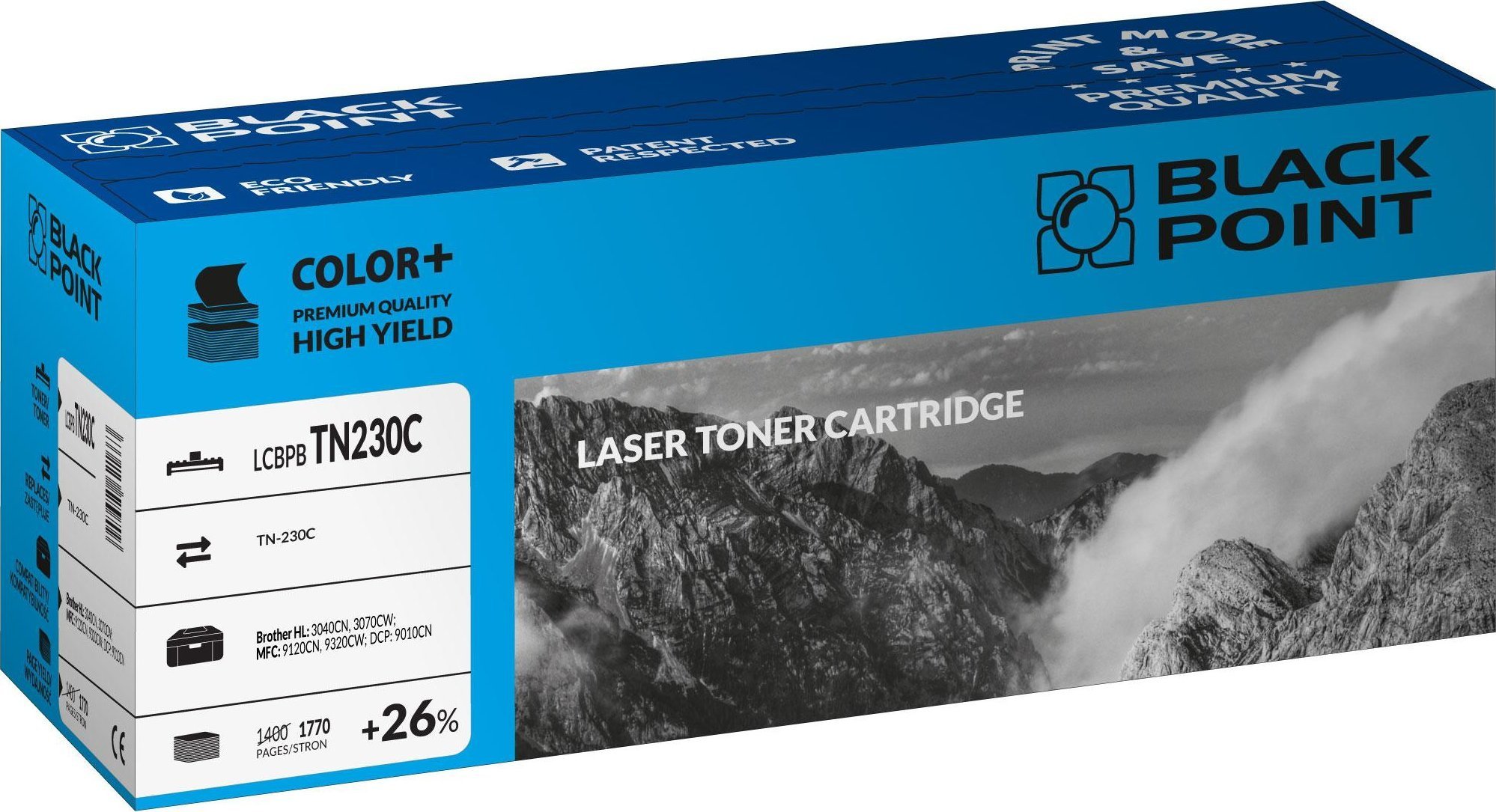 Toner Cyan, Black Point, Toner, Pentru Brother HL-3040 Brother DCP-9010 Brother HL-3070 Brother MFC-9120 Brother MFC-9320, 1400 pagini