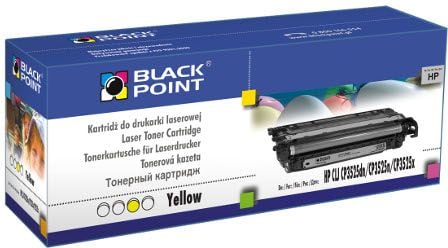 Toner Galben, Black Point, Toner, Pentru HP Color LaserJet CP3525dn HP Color LaserJet CP3525n HP Color LaserJet CP3525x, 7000 pagini