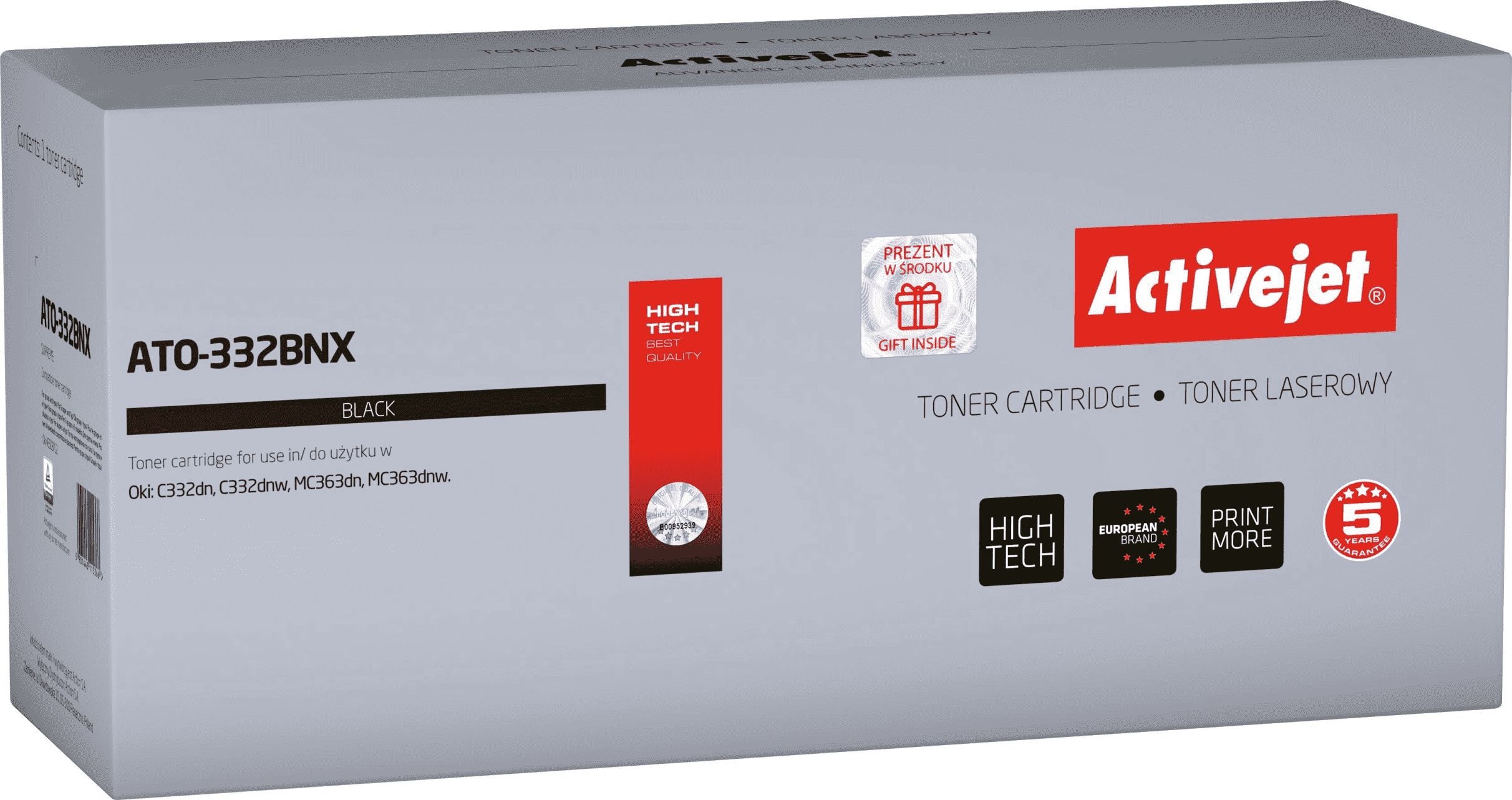 Toner compatibil Activejet Black 46508712 (ATO-332BNX)