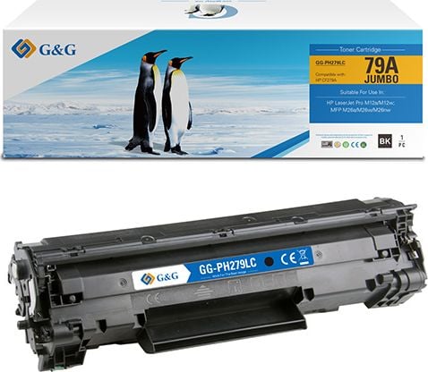 Cartus toner G&G Compatibil cu HP CF279A, 2500 pagini, negru
