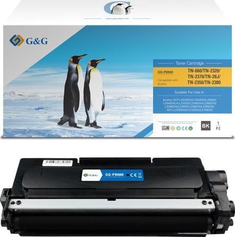 Cartus Toner G&amp;G compatibil cu Brother TN2320, 2600 pag, black