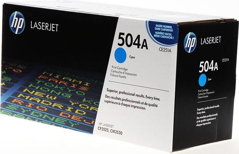 Toner Cyan, HP, Toner, Pentru HP Color LaserJet CP3525 HP Color LaserJet CP3525dn HP Color LaserJet CP3525n HP Color LaserJet CP3525x HP Color LaserJet CM3530 HP Color LaserJet CM3530fs