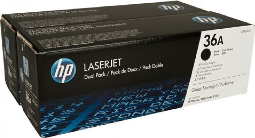 Toner HP CB436AD DualPack Negru