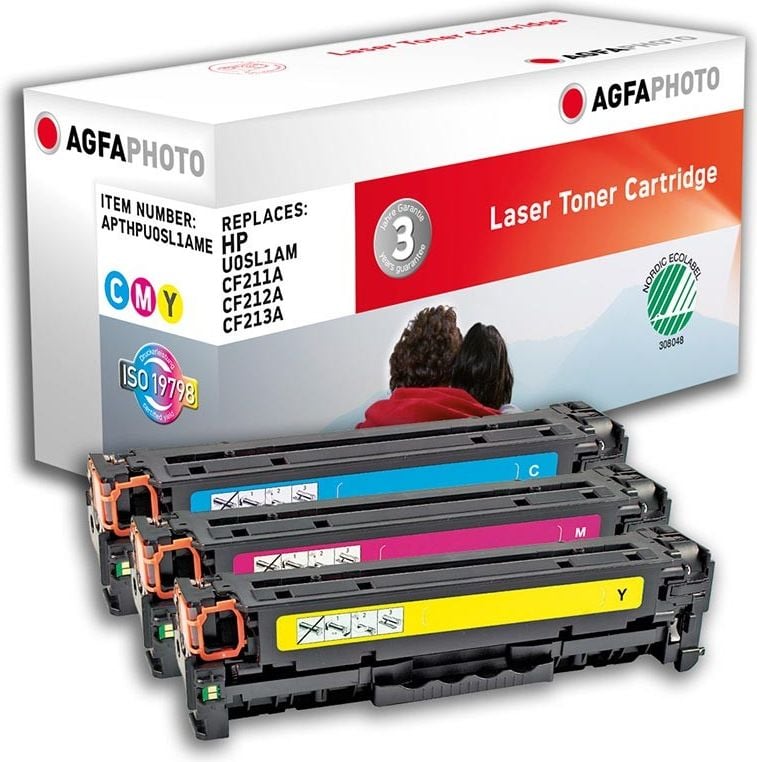 Toner imprimanta agfaphoto Toner APTHPU0SL1AME / 131A (Cyan Magenta Yellow)