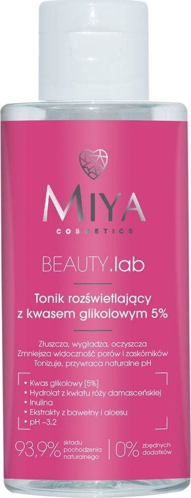 Tonic pentru strălucire Miya Beauty Lab cu acid glicolic 5% 150 ml