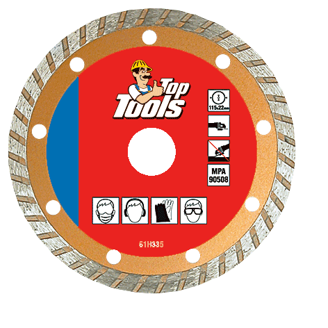 Top Tools Turbo Diamond Blade 115mm 61H335