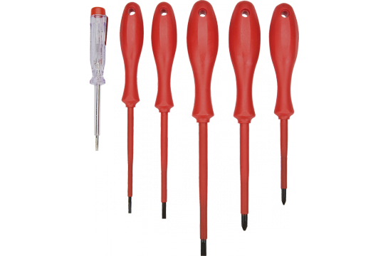 Set de 6 surubelnite cu tensiune 1000V, 39D155, Topex