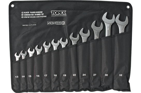 Set chei combinate fixe - inelare 13-32 mm, 12 buc -set, Topex 35D758