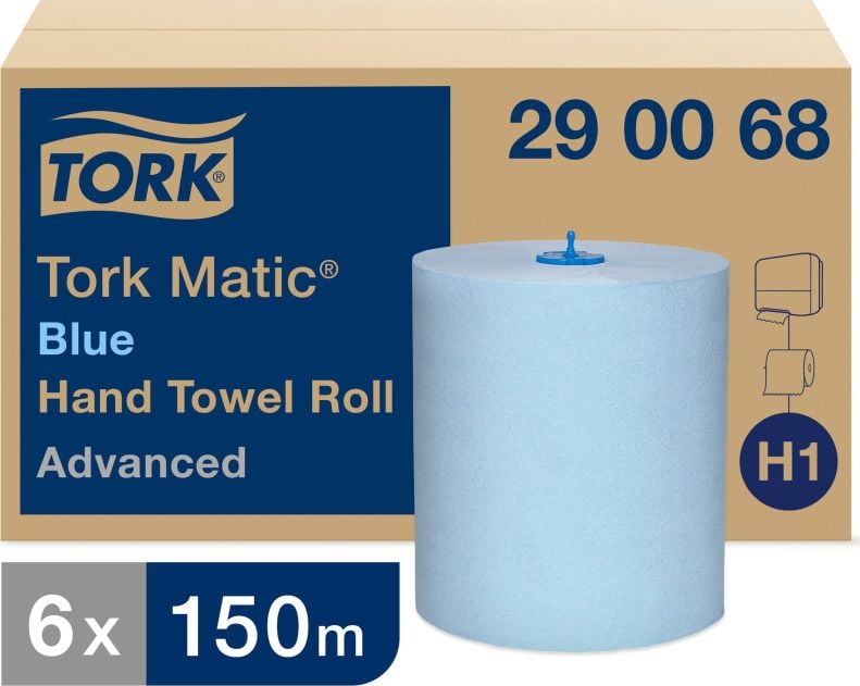Tork Tork Matic - Rula de prosop, albastru, celuloza + hartie reciclata - 150 m
