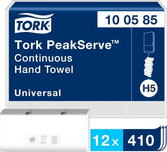 Tork Tork PeakServe Continuous - Prosop de hârtie pentru suprafețe rezistente, H5 - alb
