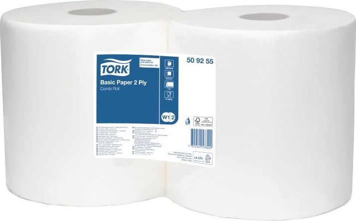 Tork Tork - rola de stergator pentru sarcini de baza, alb - 184 m