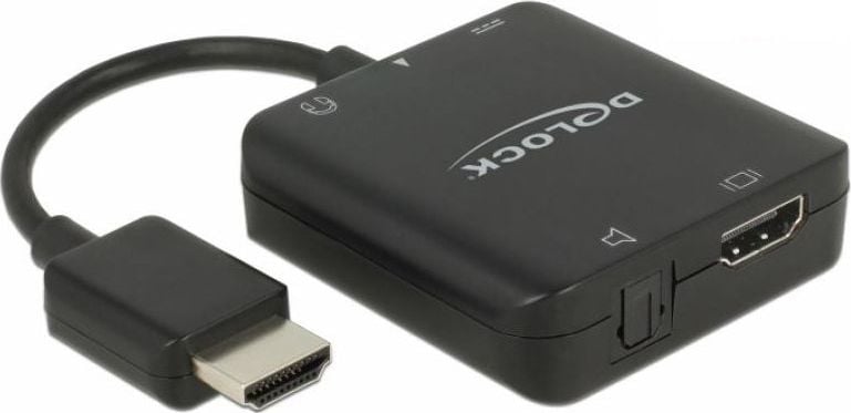Toslink HDMI Micro USB B minimufă 3.5 mm, 0.1, negru (63276)