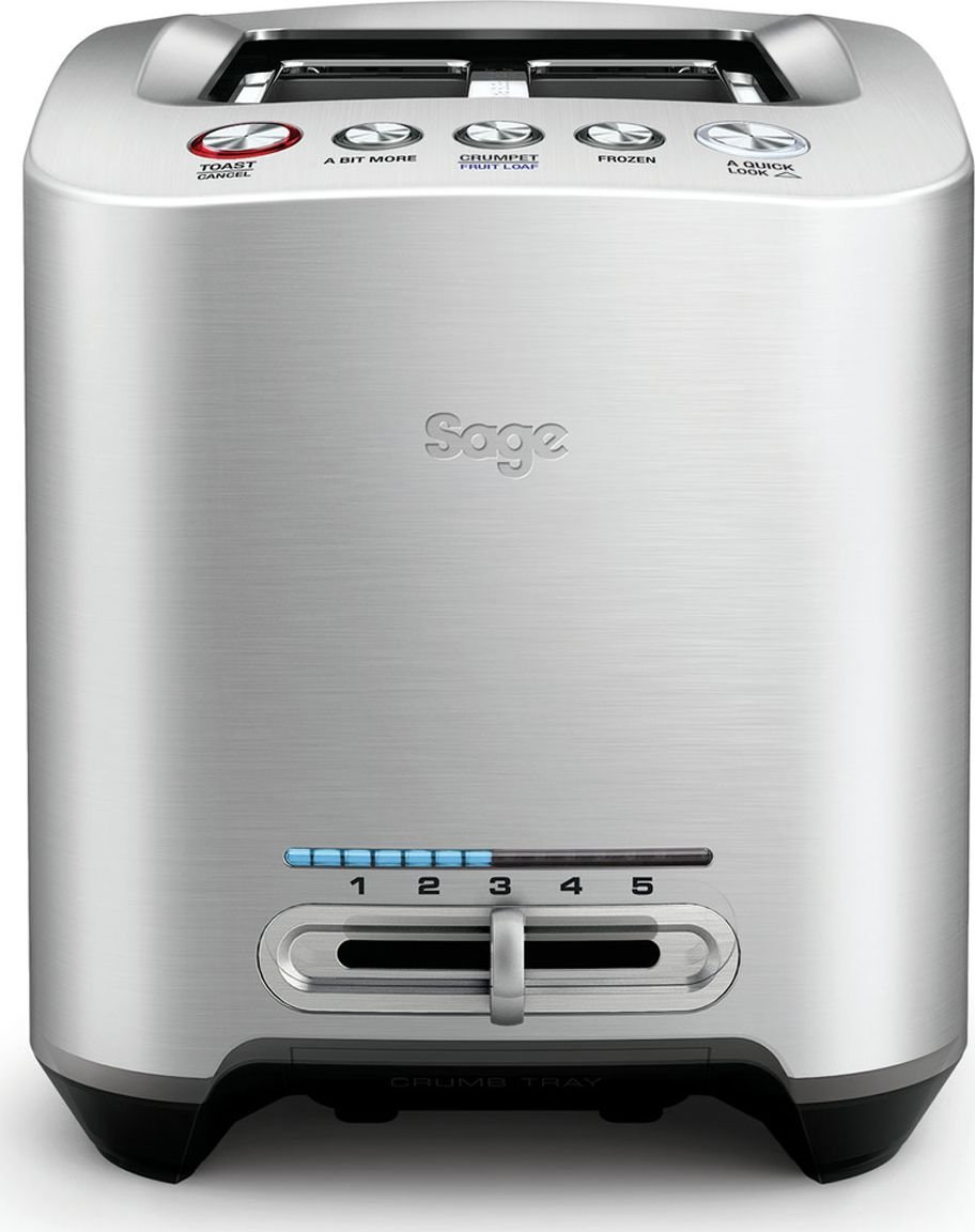 Prajitor de paine Sage BTA825, 1100 W, 2 felii, Argintiu