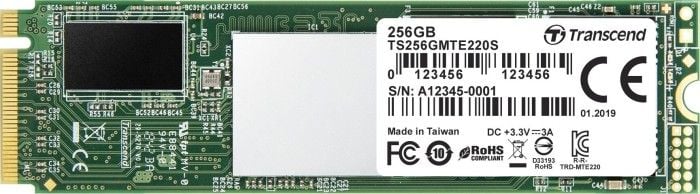 Transcend 220S 256 GB M.2 2280 PCI-E x4 Gen3 NVMe SSD (TS256GMTE220S)