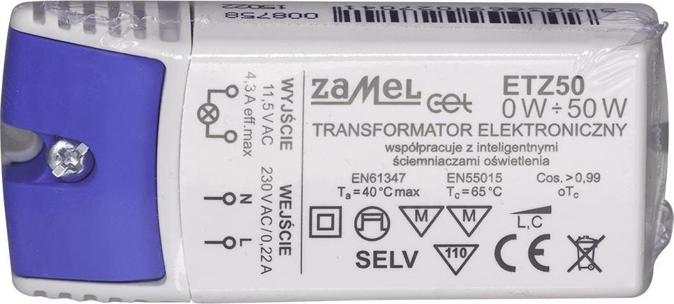 Transformator electronic 230 / 11,5V ETZ50 cuprinse intre 0-50W (LDX10000041)