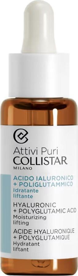 Tratament concentrat de tip serum cu acid hialuronic si acid polyglutamic Collistar Attivi Puri, 30 ml