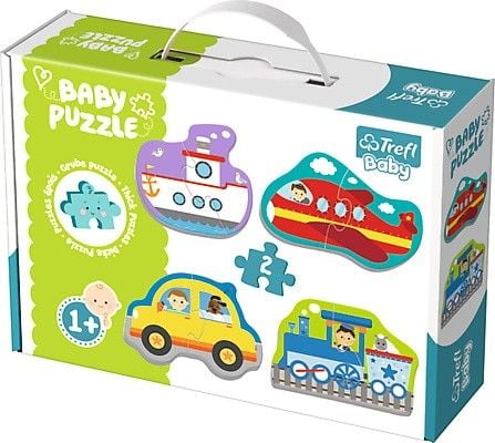 Puzzle Trefl Baby Clasic, Vehicule pentru transport, 4x2 piese