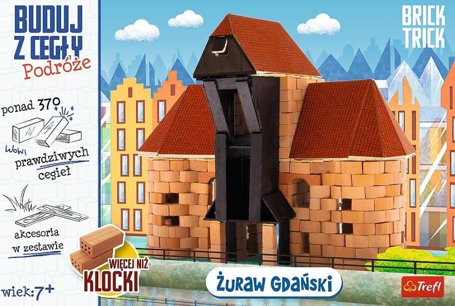 Blocuri de caramida Trick Traveling Zuraw Gdanski, Trefl, 370 piese, Multicolor