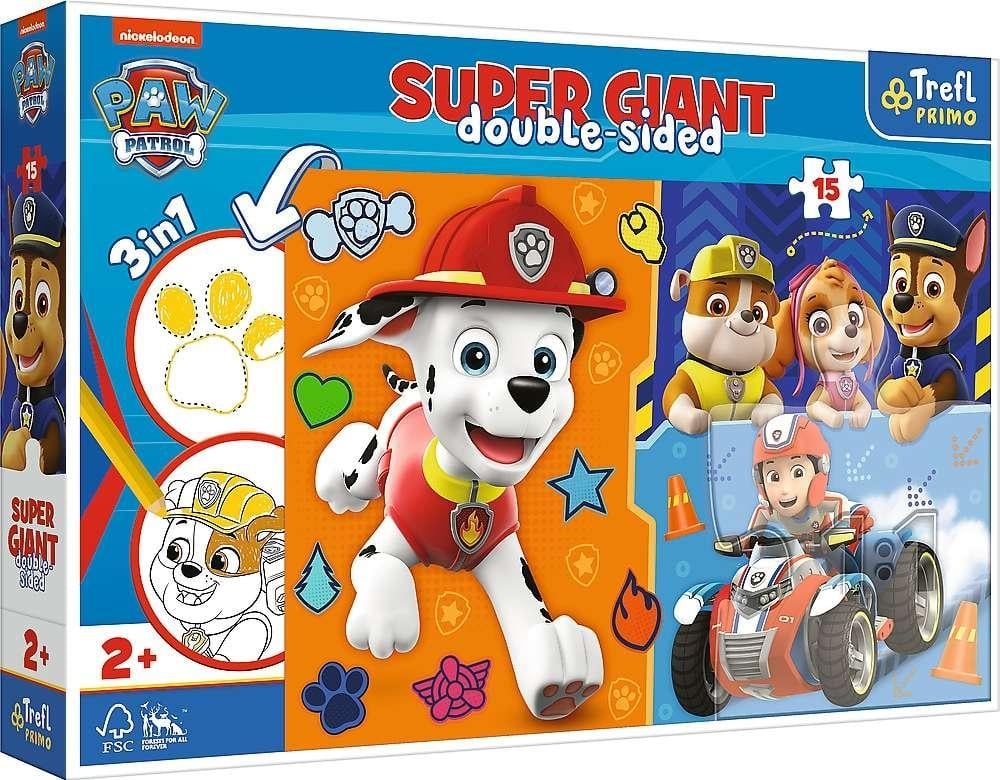 Trefl Primo Puzzle Giant 3in1 15 piese Faceti cunostinta cu Paw Patrol