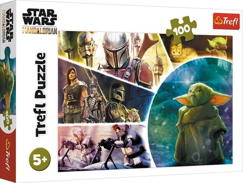 PUZZLE TREFL 100 STARWARS BABY YODA MADALORIANUL