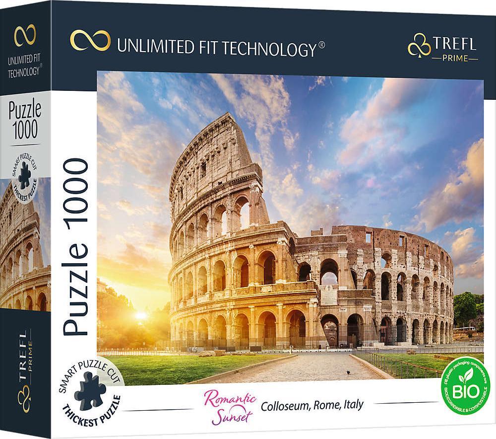 Trefl Puzzle 1000 Colosseum, Roma, Italia Tehnologie de potrivire nelimitată