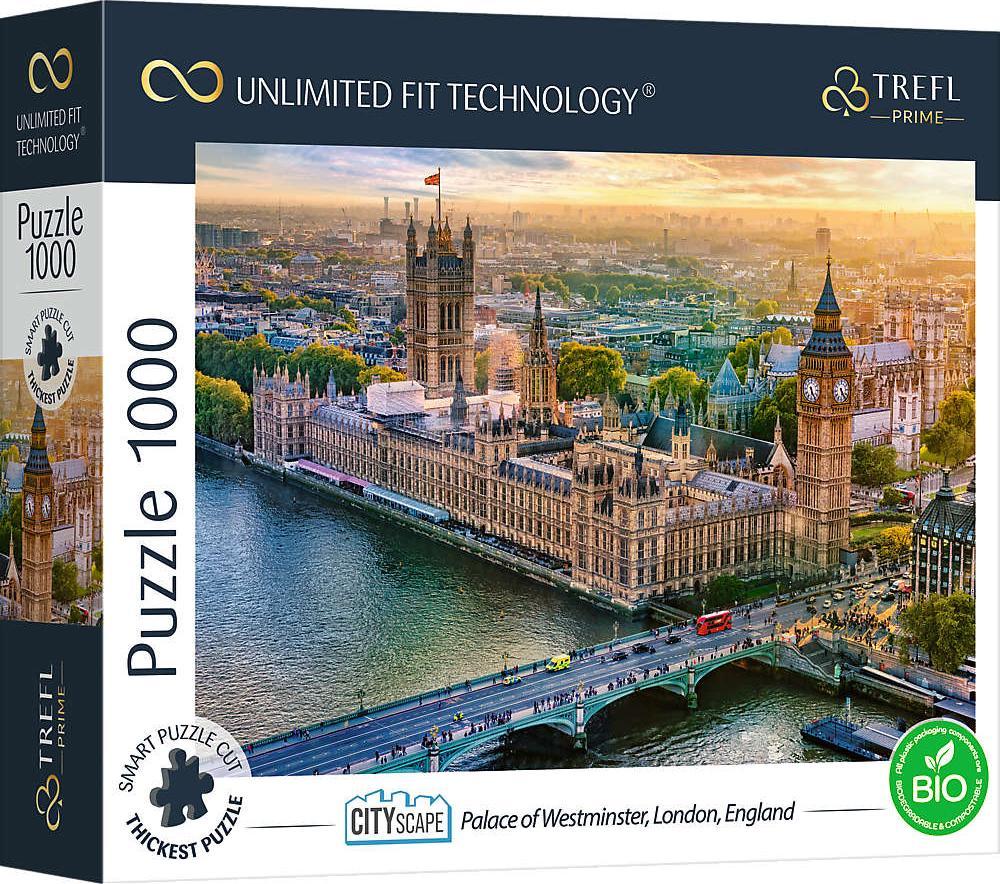 Trefl Puzzle 1000 Palatul Westminster, Londra, Anglia Tehnologie de potrivire nelimitată