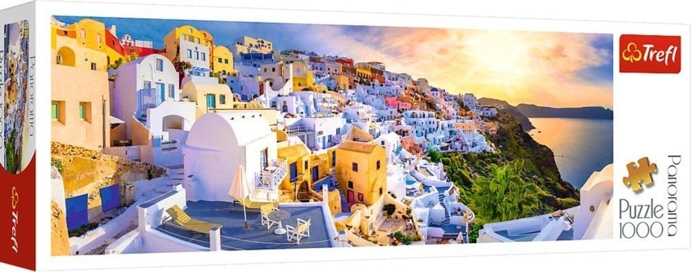 Trefl Puzzle 1000el Panorama Apus de soare în Santorini, Grecia 29054 Trefl