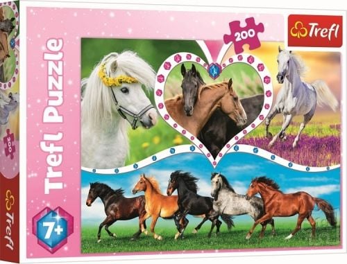 Puzzle Trefl Beautiful horses, 200 piese