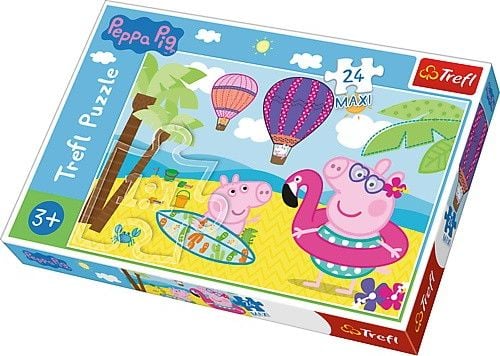 Trefl Puzzle 24 elemente Maxi - Peppa Pig in vacanta