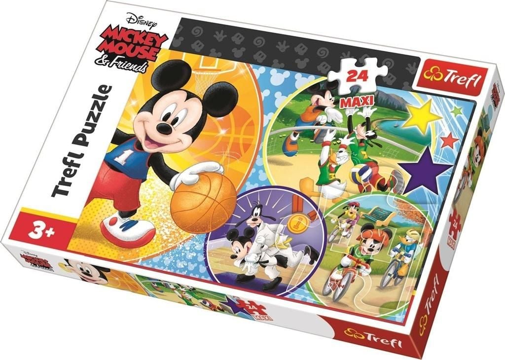 Puzzle Maxi Trefl, Disney Mickey Mouse, Este timpul pentru sport, 24 piese