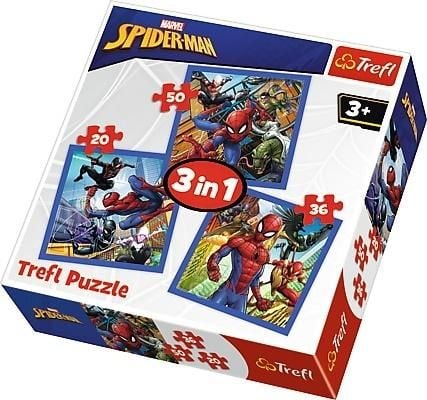 Set 3 Puzzle Trefl - Spiderman si adversarii