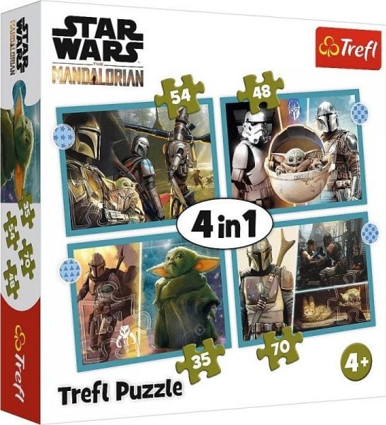 Trefl Puzzle 4in1 35,48,54,70el Mandalorian. Star Wars 34397 Trefl p8