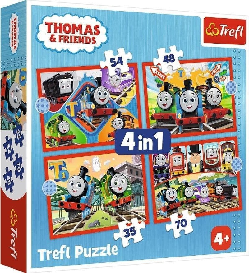 Trefl PUZZLE 4in1 Cool Thomas /Thomas_Friends 34619