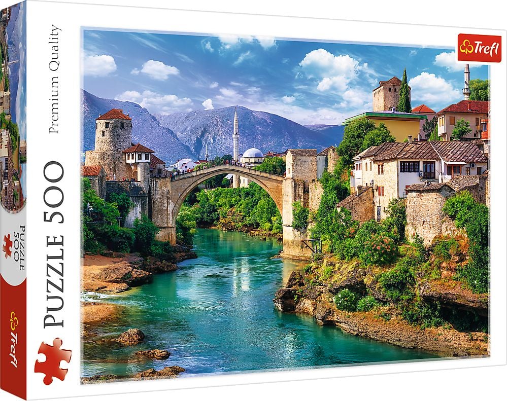 Puzzle Podul Vechi in Mostar, Bosnia si Herzegovina 500 piese