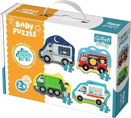 Puzzle Trefl Baby Clasic Vehicule Si Meserii 18 Piese