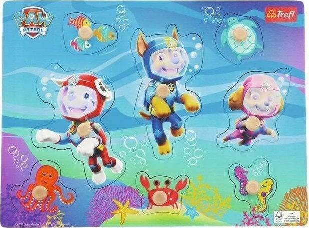 Trefl Puzzle din lemn pentru copii PREMIUM Paw Patrol laba 16316