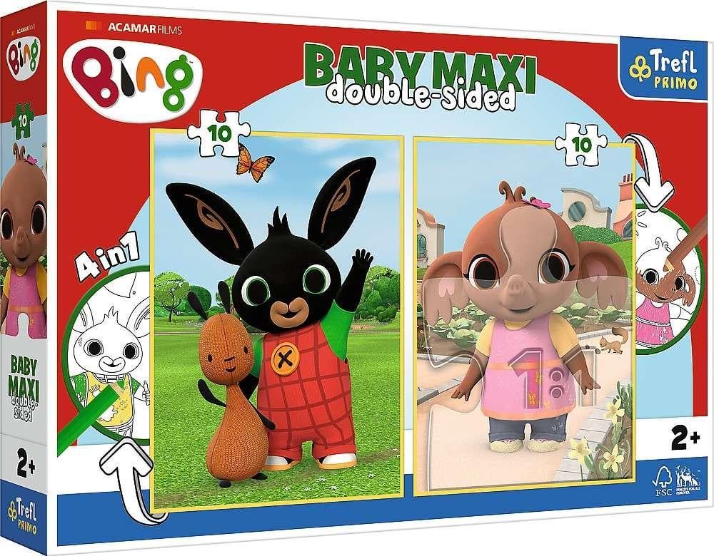 Trefl Puzzle fata-verso 2x10 elemente Baby Maxi Bunny Bing 4in1