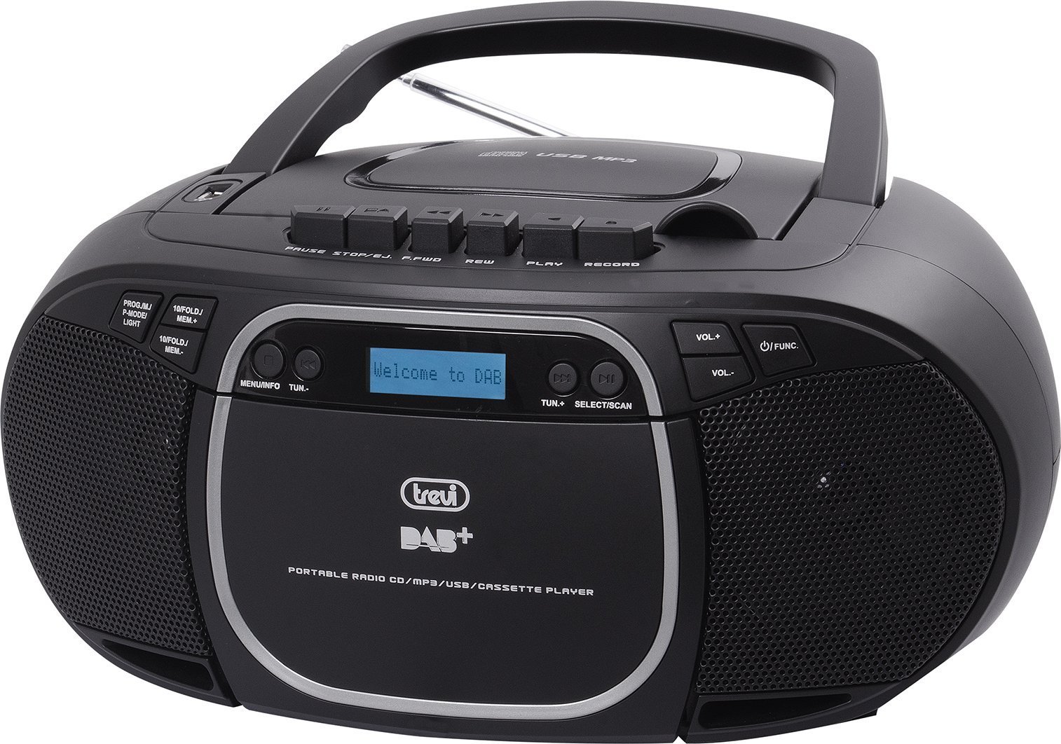 Trevi Boombox Trevi CMP576 DAB Radio CD Caseta MP3 neagra