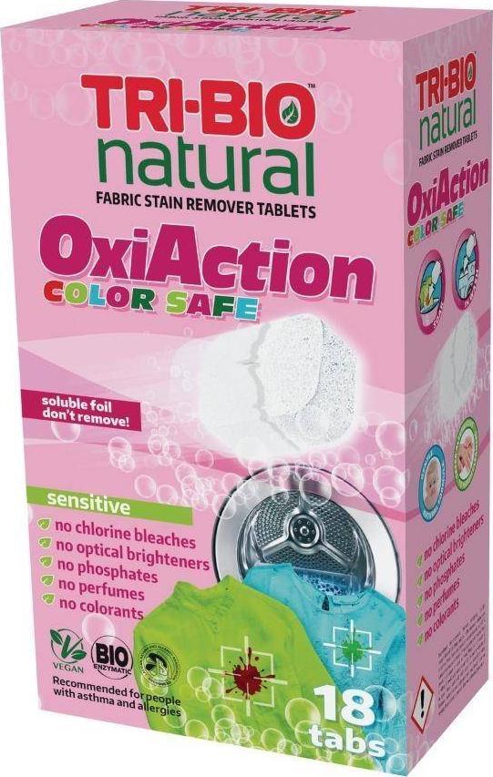 Tri-Bio TRI-BIO, pastile de spalat OXI ACTION COLOR, 18 buc