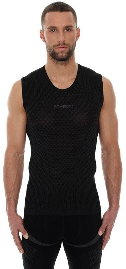 Tricou fără mâneci pentru bărbați Brubeck, strat de bază, negru S (SL10100)