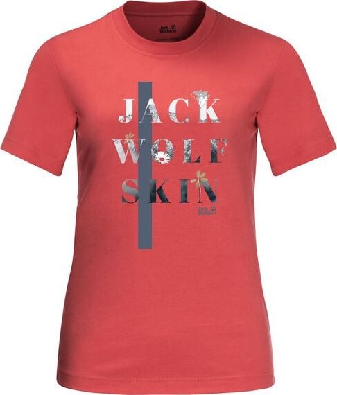 Tricou Jack Wolfskin pentru femei MOUNTAIN T W coral red s. L (1808081-2571)