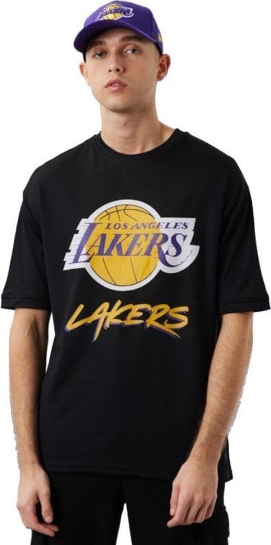 Tricou New Era New Era NBA Los Angeles Lakers Script Mesh Tee 60284737 Negru L