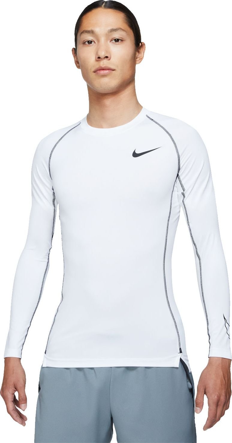 Tricou Nike Nike Nike Tight Top LS DD1990 100 DD1990 100 alb XL