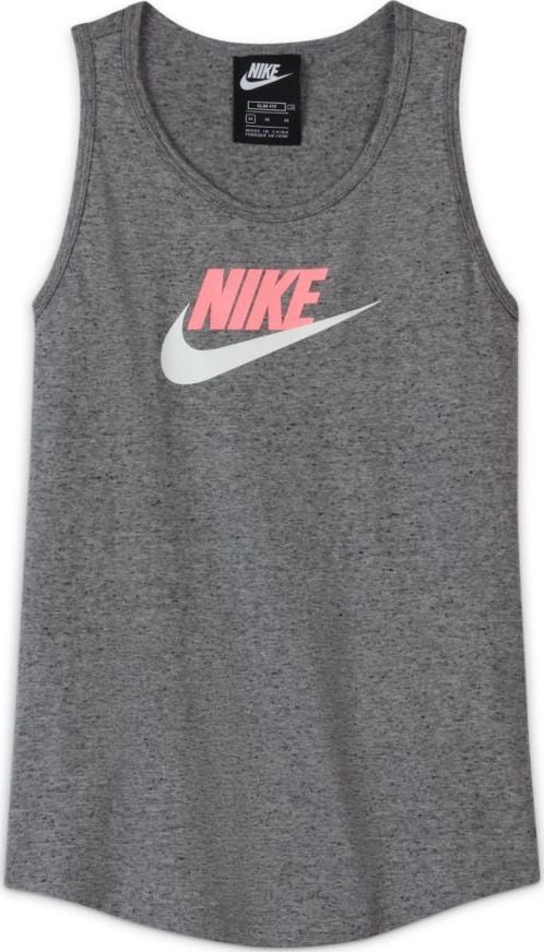 Tricou Nike Nike Sportswear Tricou din tricou pentru copii mari (fete) DA1386 091 DA1386 091 gri L