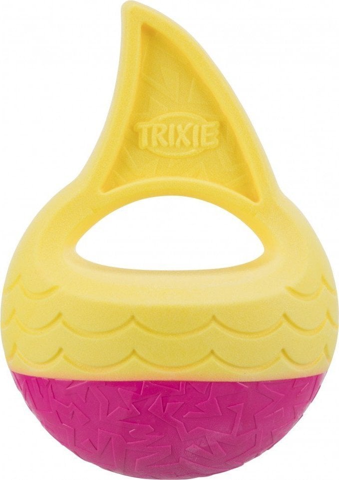 Trixie Aqua Toy înotătoare de rechin, minge pentru câine, TPR, 18 cm, plutitoare