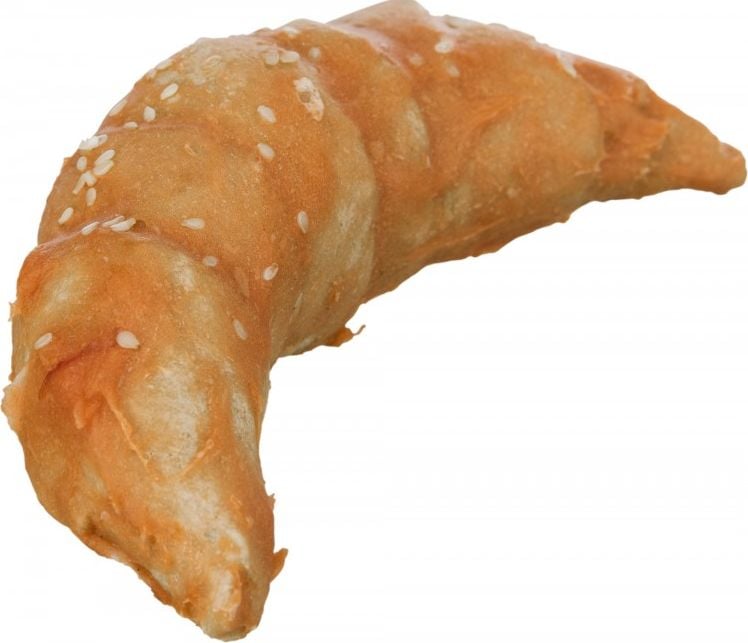 Trixie Denta Fun Chicken Croissant, tratare pentru caini, cu pui 11 cm, 80 g, 50 buc/pachet