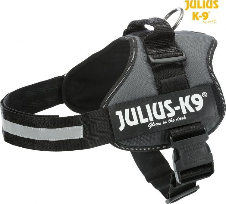 Ham Trixie Julius-K9® Powerharness® pentru câini, antracit, 1/L: 66-85 cm/50 mm